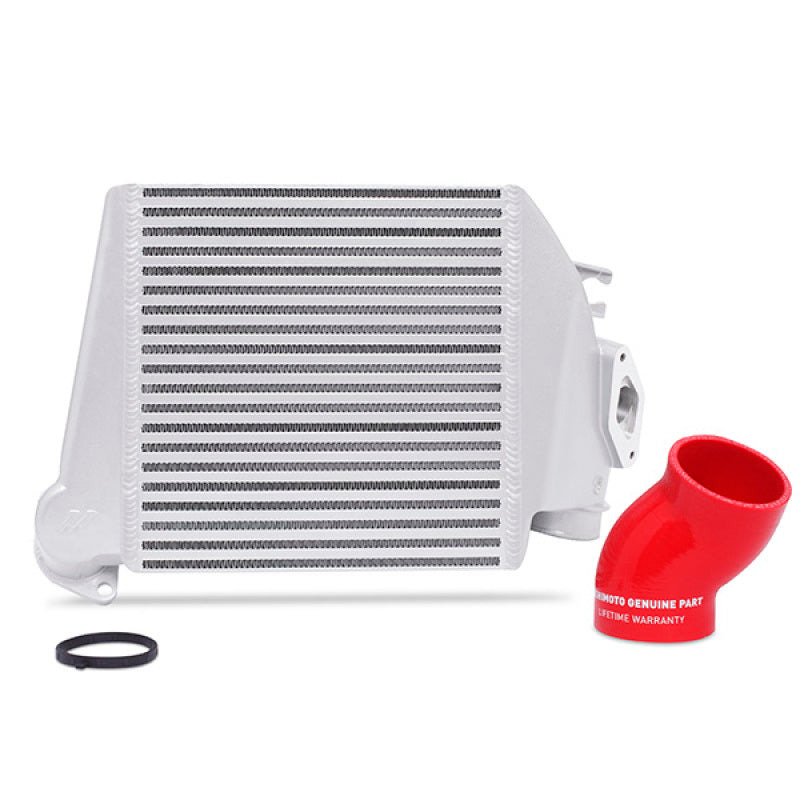 Mishimoto Top-Mount Intercooler Kit - Powder Coated Silver Red Hoses for 08-14 Subaru WRX