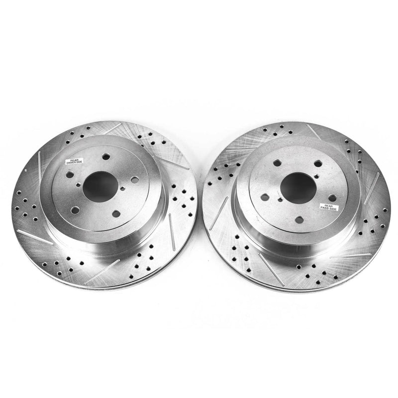 PowerStop Power Stop Rear Evolution Drilled Slotted Rotors - Pair for 05-07 Subaru Impreza - view 2