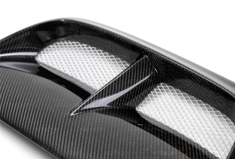 Seibon CW Carbon Fiber Hood Scoop - Only Fits OEM Hoods for 04-05 Subaru WRX/STI - view 7