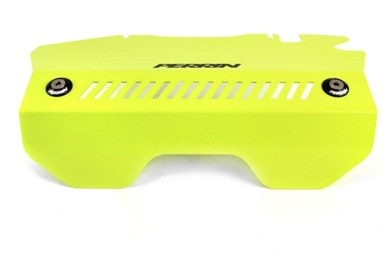 Perrin Performance PERRIN Pulley Cover - Neon Yellow for 15-21 Subaru WRX