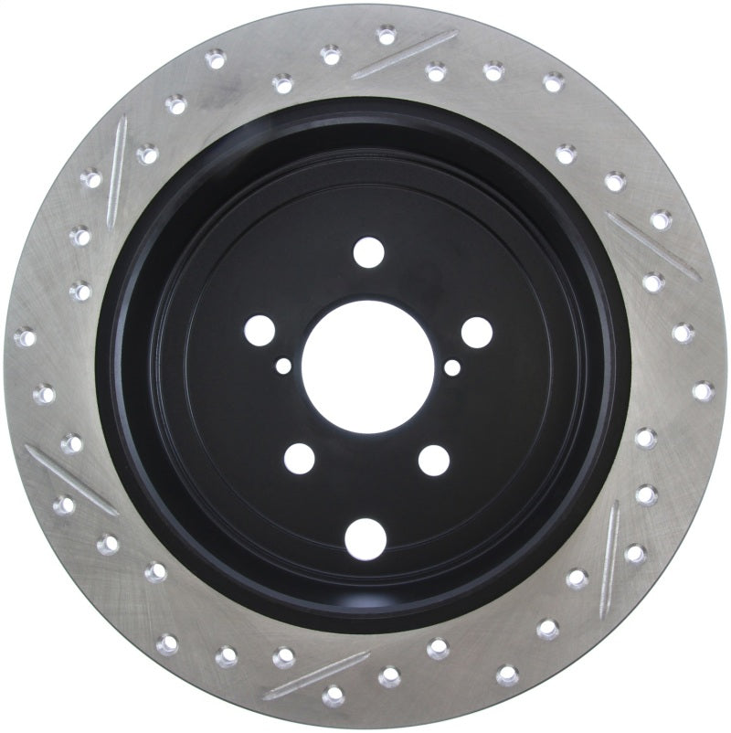 Stoptech Coupe Sedan Slotted Drilled Left Rear Rotor for 08-10 Subaru WRX/STI/Impreza - view 3