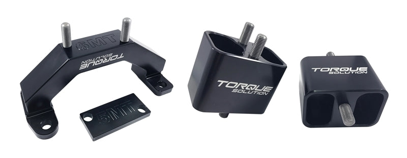 Torque Solution Solid Billet Aluminum Engine Transmission Mounts for 02-14 Subaru WRX/STI