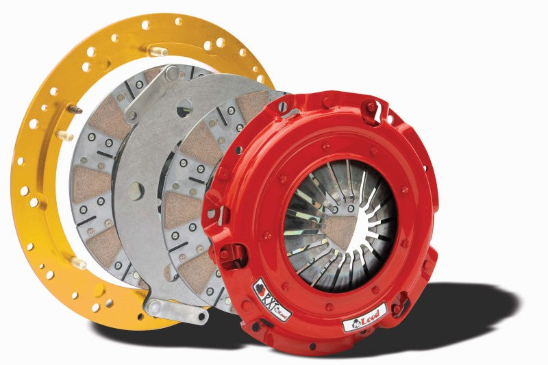 McLeod Racing McLeod RXT Twin Disc Clutch 6 Bolt LS Motor 9 11 16 x 1 1 8 x 10 BRZ Facing with Aluminum Flywheel