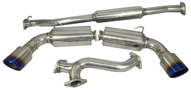 Injen BRZ Toyota 86 4cyl SS CB Exhaust with Dual Injen Embossed Muffler - view 3