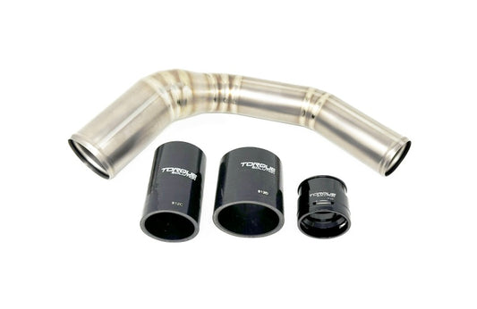 Torque Solution + Ascent Titanium Top Mount Charge Pipe - Brushed for 2022 Subaru WRX