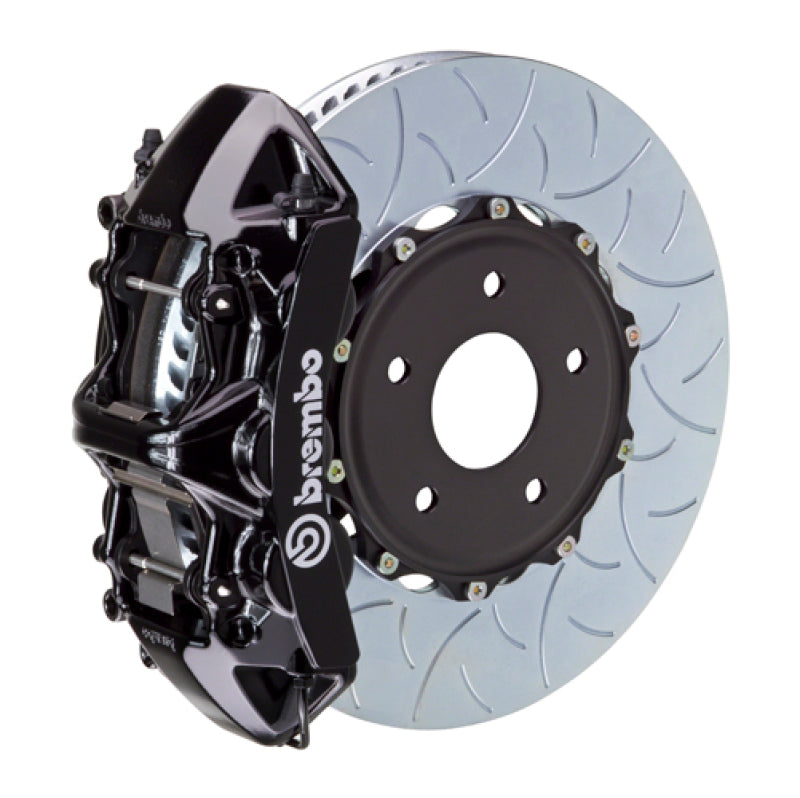 Brembo Front GT BBK 6 Piston Cast 350x34 2pc Rotor Slotted Type3-Black for 04-17 Subaru WRX/STI