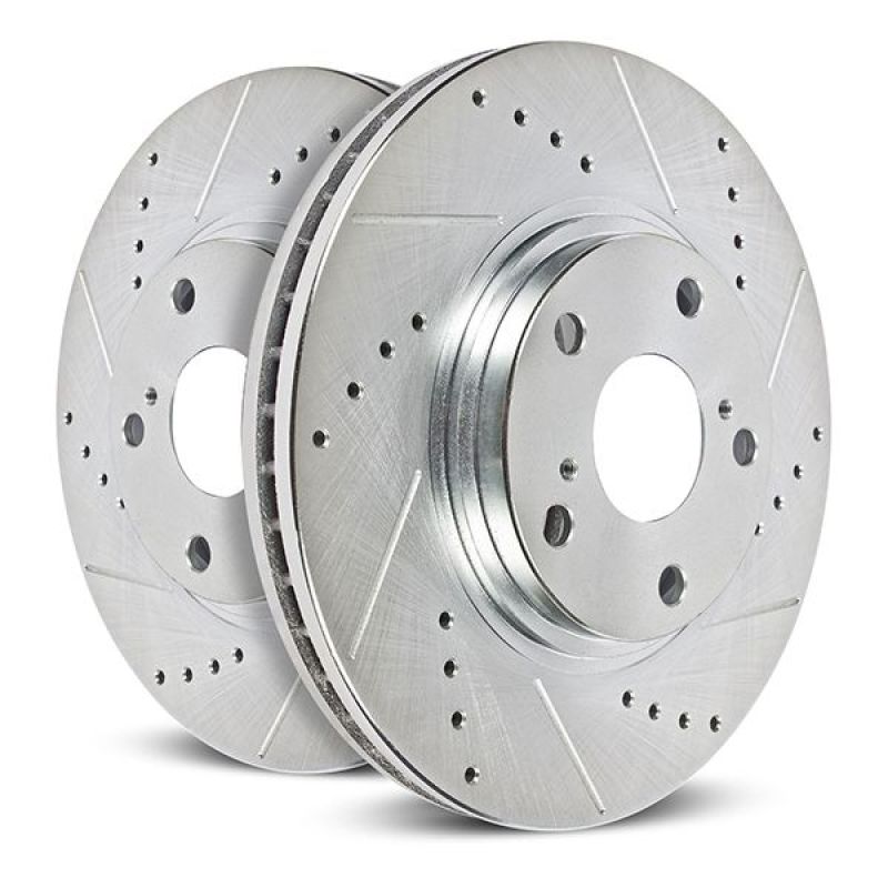 PowerStop Power Stop BRZ Rear Evolution Drilled Slotted Rotors - Pair - view 2