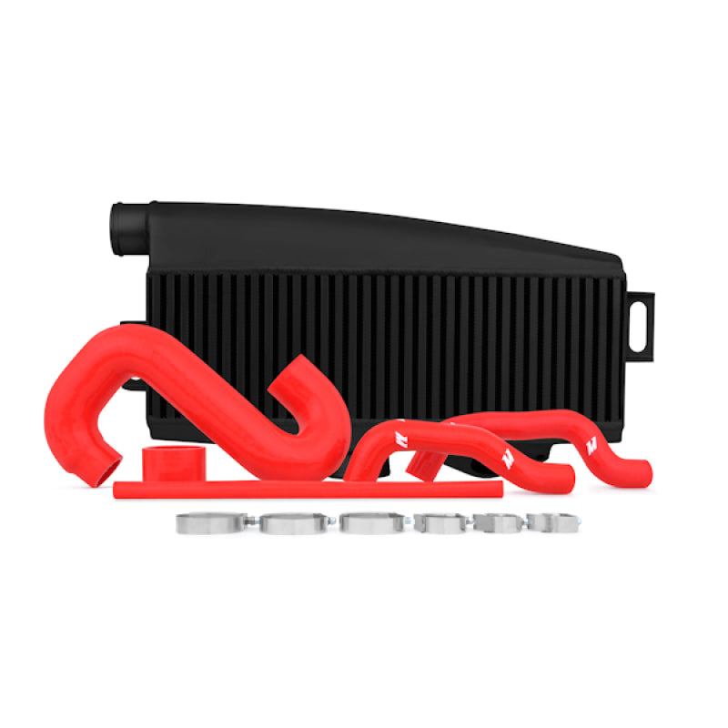 Mishimoto Top-Mount Intercooler Kit - Powder Coated Black Red Hoses for 02-07 Subaru WRX/STI - view 2