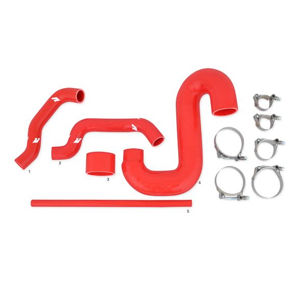 Mishimoto Top-Mount Intercooler Kit - Powder Coated Black Red Hoses for 02-07 Subaru WRX/STI - view 4