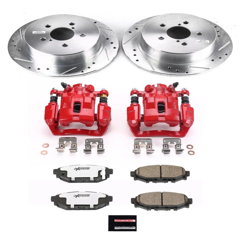 PowerStop Power Stop Rear Z26 Street Warrior Brake Kit with Calipers