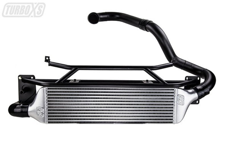 Turbo XS FMIC for - Wrinkle Black Pipes for 15-16 Subaru WRX