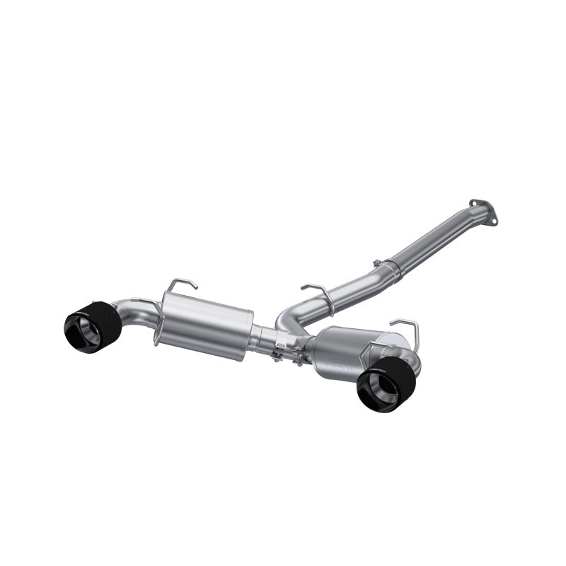 MBRP BRZ 3in Dual Split Rear Cat Back with CF Tips- T304