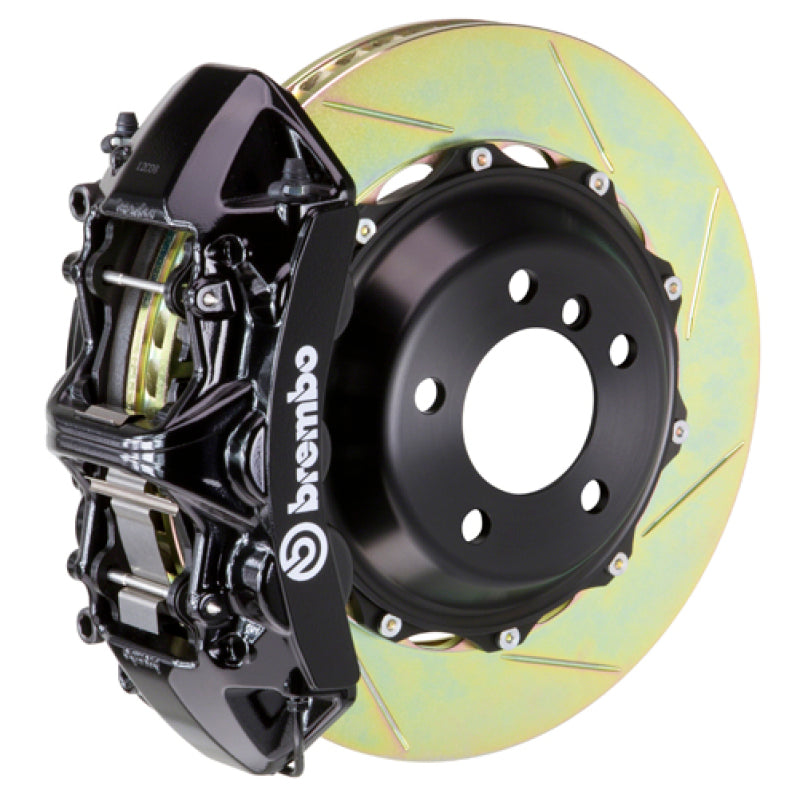 Brembo Front GT BBK 6 Piston Cast 355x32 2pc Rotor Slotted Type1-Black for 04-17 Subaru WRX/STI