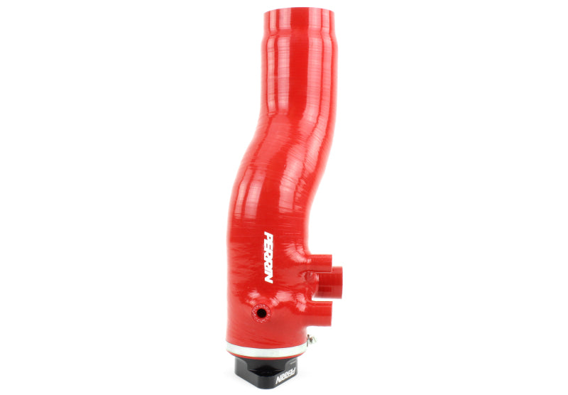 Perrin Performance PERRIN Turbo Inlet Hose 3in. with Turbo Adapter Flange - Red for 15-21 Subaru WRX/Forester XT - view 2