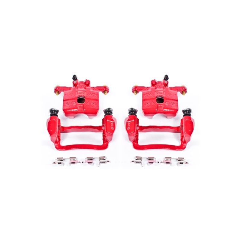 PowerStop Power Stop Saab 9-2X Rear Red Calipers with Brackets - Pair