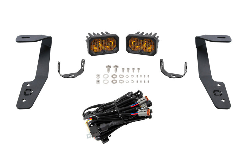 Diode Dynamics Crosstrek Stage Series 2in LED Ditch Light Kit - Sport Yellow Combo - view 3