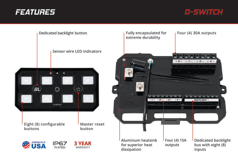 Diode Dynamics Crosstrek D-Switch Hub Mounting Kit - view 6