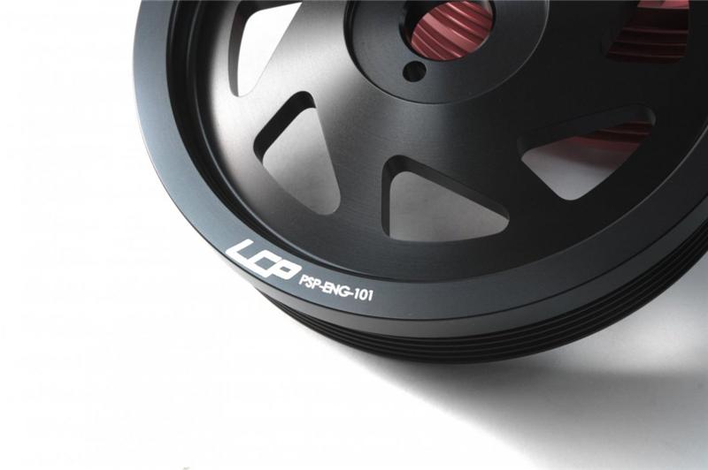 Perrin Performance PERRIN BRZ Crosstrek Lightened Crank Pulley - Black for 15-18 Subaru WRX - view 3
