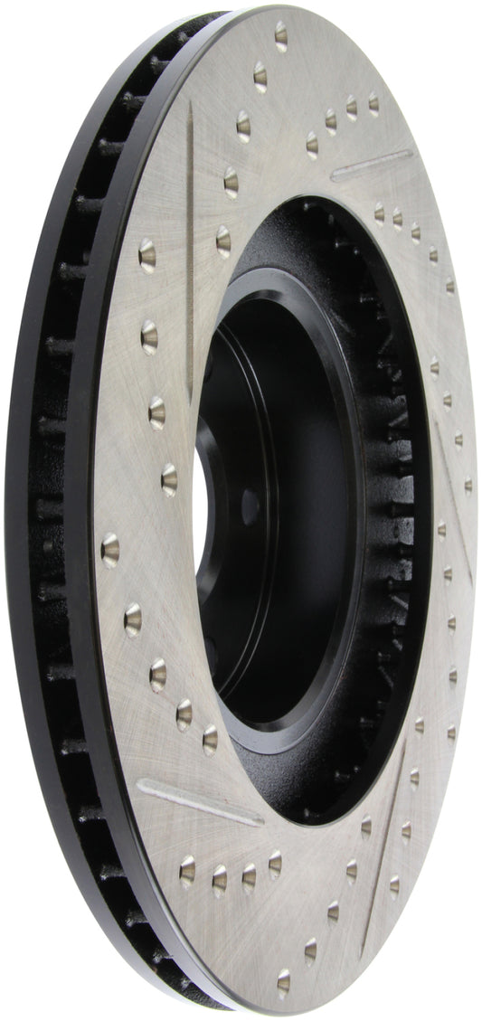 Stoptech Slotted Drilled Left Front Rotor for 02-10 Subaru WRX/STI