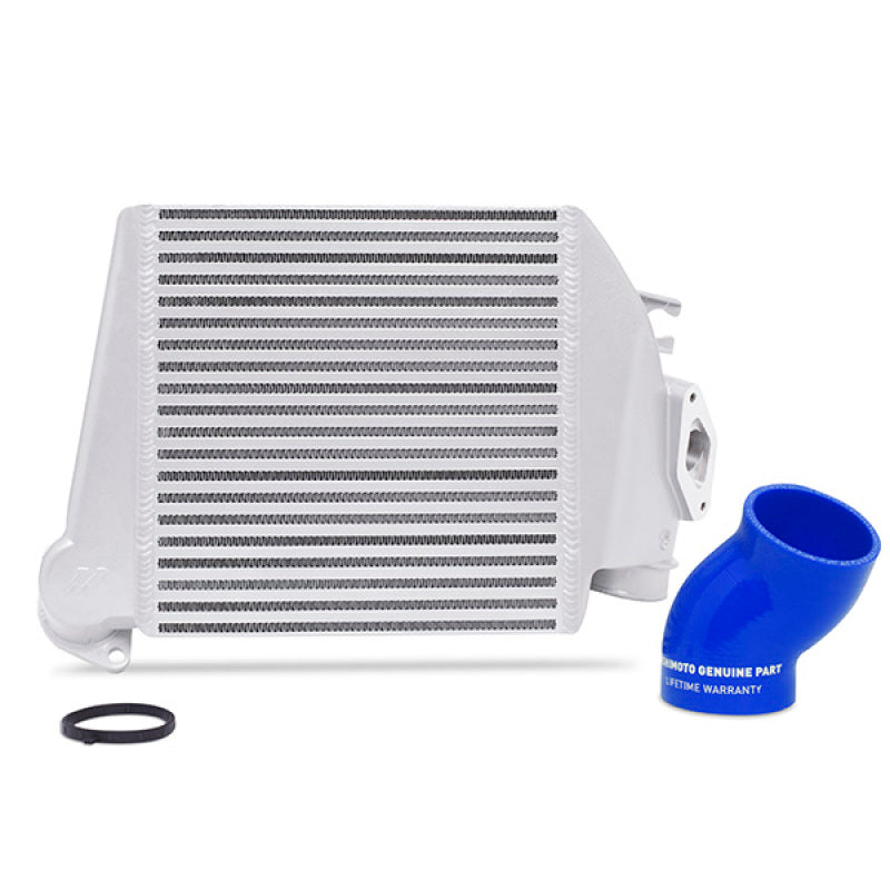 Mishimoto Top-Mount Intercooler Kit - Powder Coated Silver Blue Hoses for 08-14 Subaru WRX