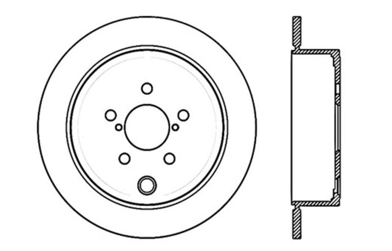 Stoptech Coupe Sedan Slotted Drilled Left Rear Rotor for 08-10 Subaru WRX/STI/Impreza - view 7