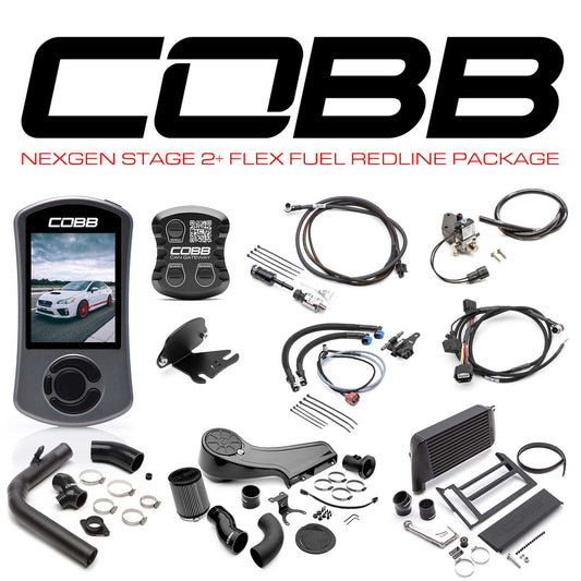 Cobb 15-17 Subaru WRX NexGen Stage 2 + CAN Flex Fuel Redline Carbon Fiber Power Package - Black