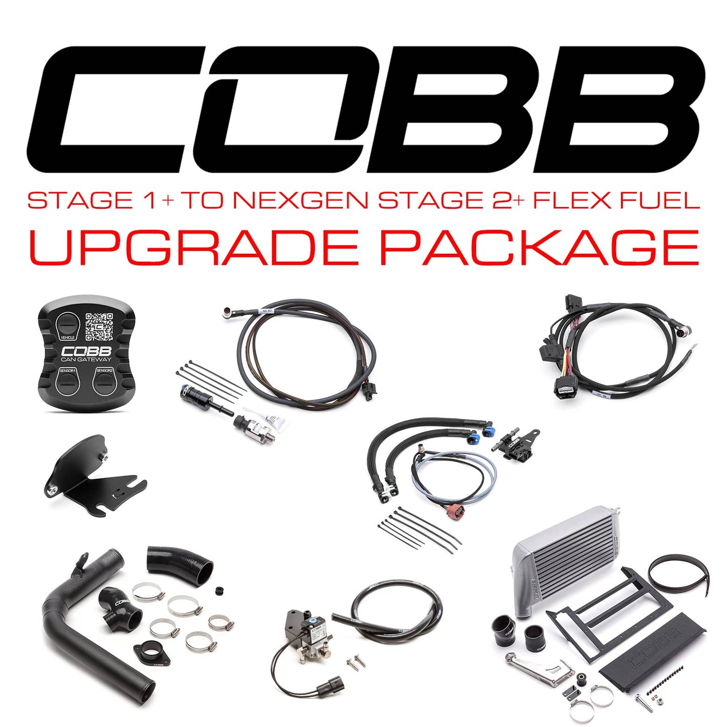 Cobb 15-17 Subaru WRX Stage 1+ to NexGen Stage 2 + CAN Flex Fuel Power Package - Silver