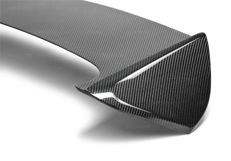 Seibon Hatchback OEM-style Carbon Fiber Rear Spoiler with LED Cutout for 08-10 Subaru WRX/STI - view 8