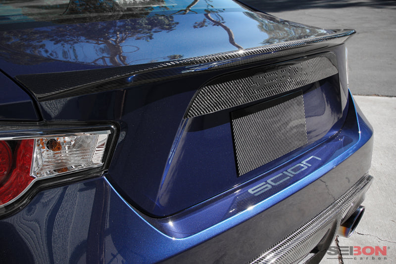 Seibon BRZ Scion FRS Carbon Fiber Rear Trunk Garnish - view 5