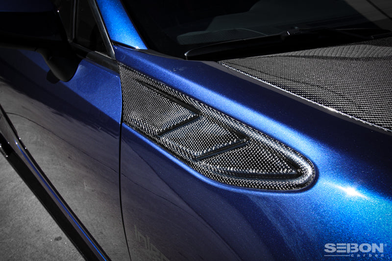 Seibon BRZ FRS FR Style Carbon Fiber Fender Ducts - view 5