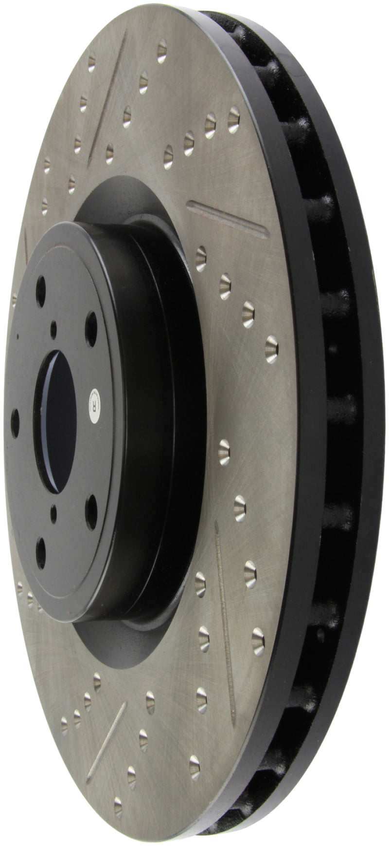 Stoptech Slotted Drilled Right Front Rotor for 05-10 Subaru WRX/STI/Impreza - view 4