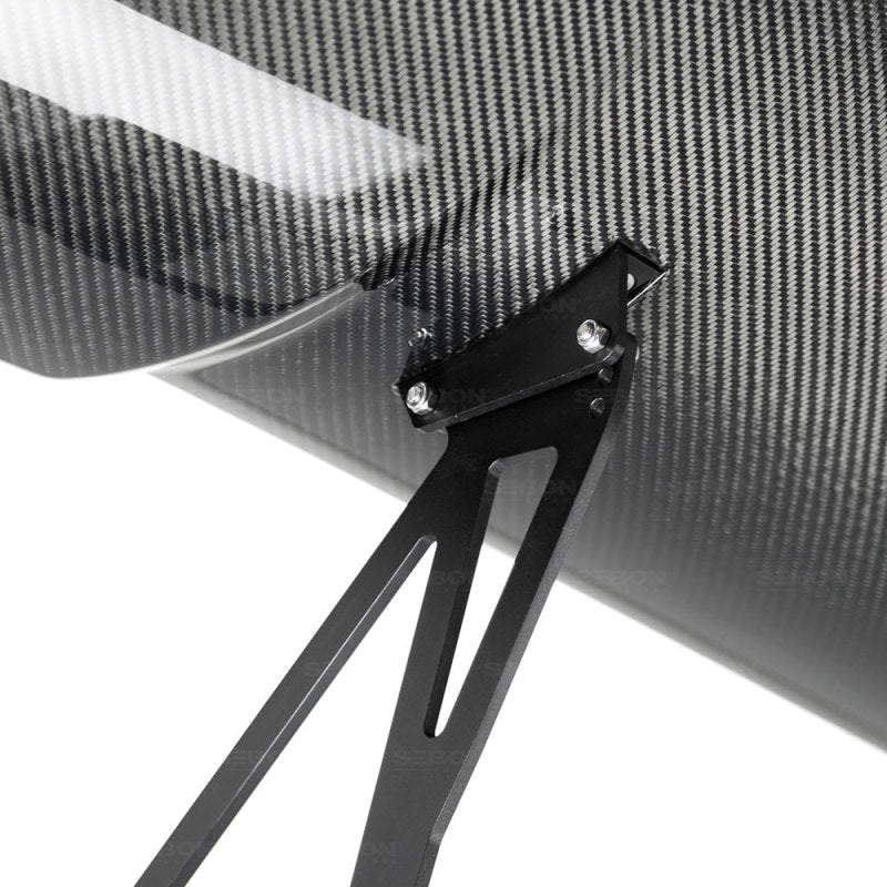 Seibon Carbon Fiber Rear Spoiler - GT Style for 15-18 Subaru WRX/STI - view 5