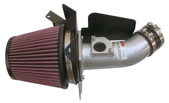 K&N Engineering K N F4- Silver Typhoon Short Ram Intake for 04-06 Subaru Forester XT - view 2
