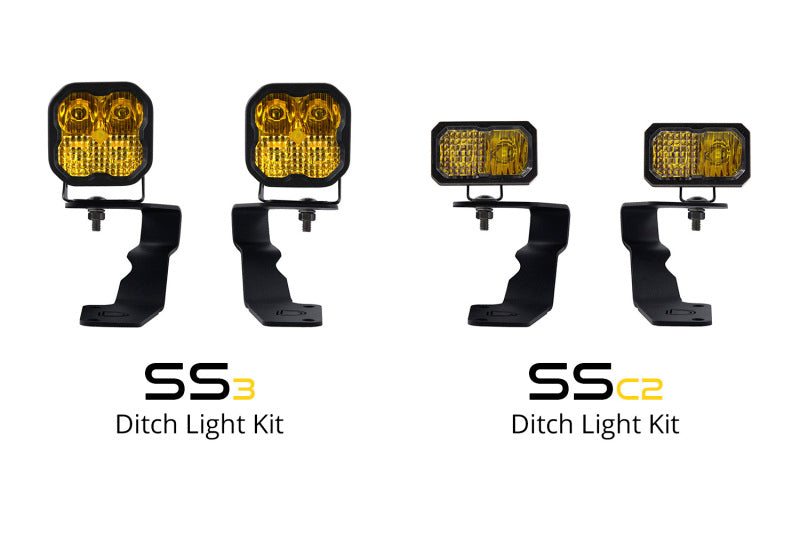 Diode Dynamics Pro Stage Series 2in LED Ditch Light Kit - Yellow Combo for 15-21 Subaru WRX/STI - view 9
