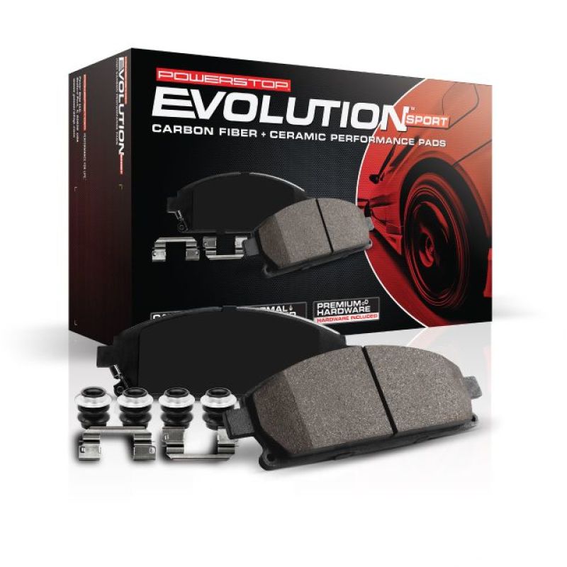 PowerStop Power Stop Rear Z23 Evolution Sport Brake Pads with Hardware for 93-96 Subaru Impreza - view 3