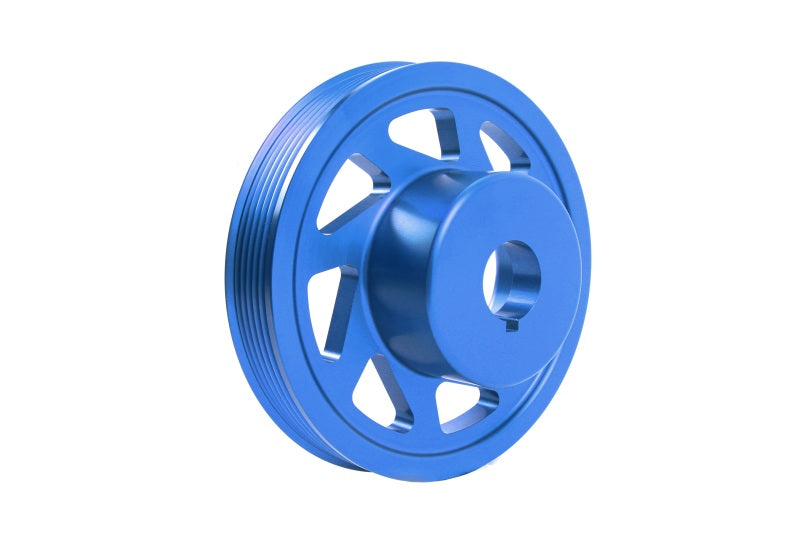 Perrin Performance PERRIN Lightened Crank Pulley - Blue for 93-14 Subaru WRX/STI/Impreza - view 4