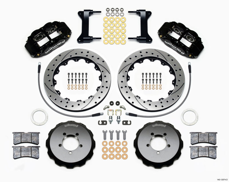 Wilwood Narrow Superlite 6R Front Hat Kit 13.06in Drilled with Lines for 1999-2012 Subaru WRX