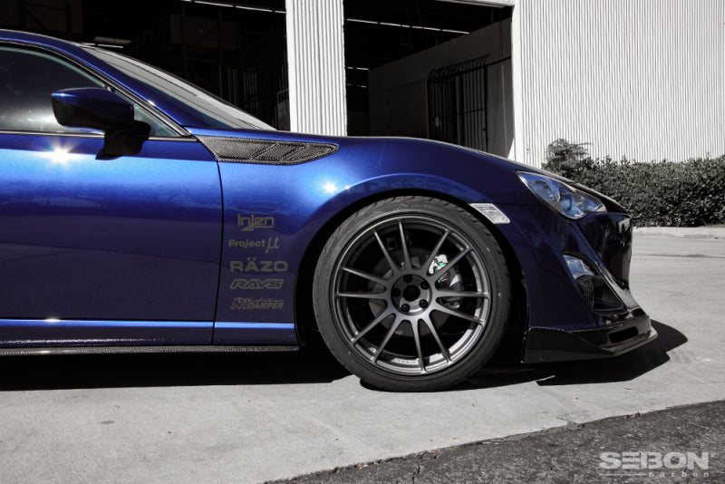 Seibon BRZ FRS FR Style Carbon Fiber Fender Ducts - view 4