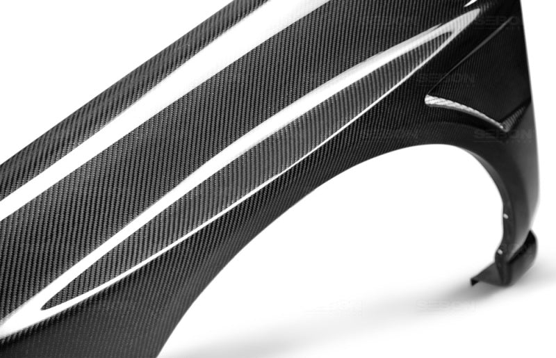 Seibon 10mm Wider Carbon Fiber Fenders for 06-07 Subaru WRX/STI - view 5