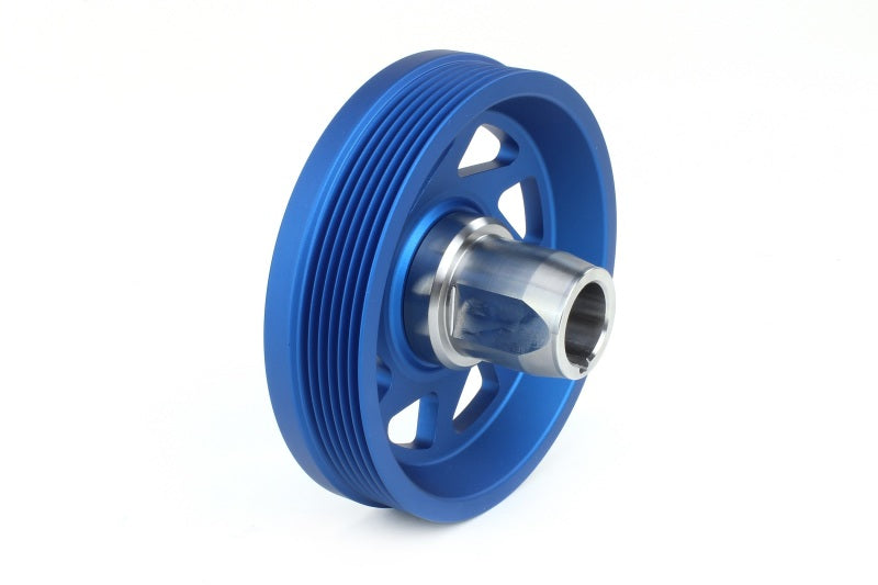 Perrin Performance PERRIN Lightweight Crank Pulley - Blue for 19-21 Subaru WRX - view 3