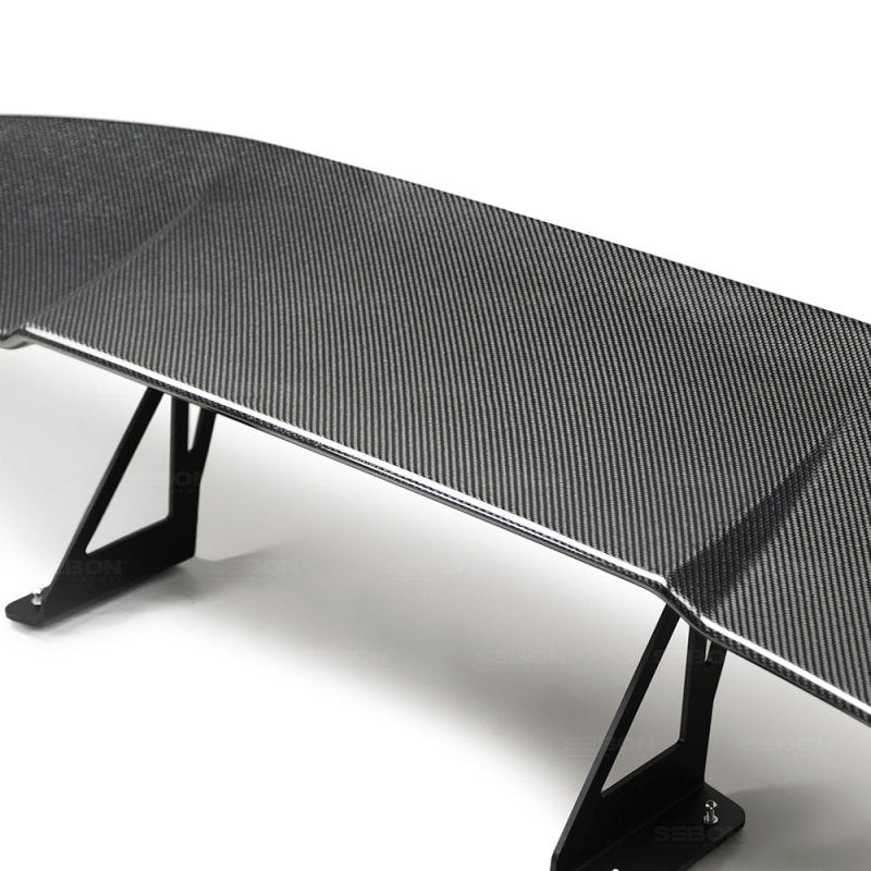 Seibon Carbon Fiber Rear Spoiler - GT Style for 15-18 Subaru WRX/STI - view 3