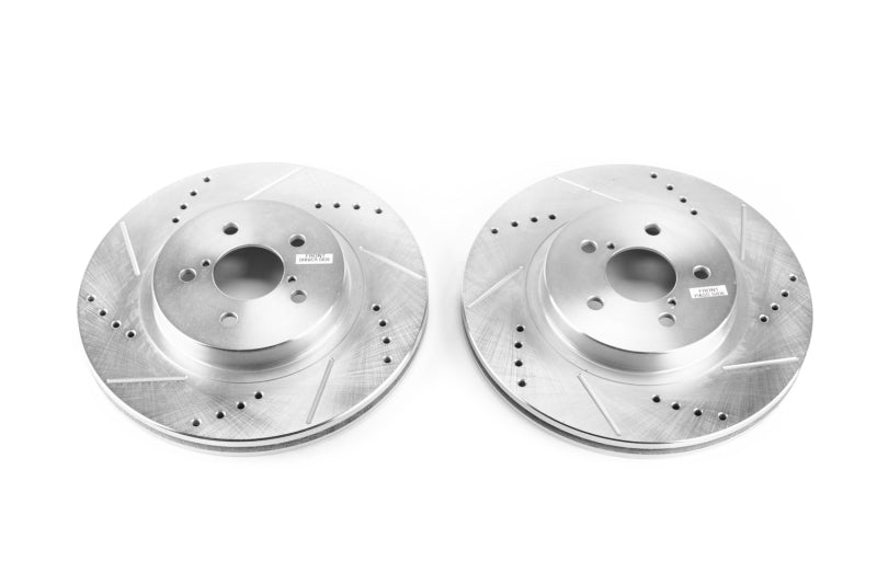 PowerStop Power Stop Crosstrek Front Evolution Drilled Slotted Rotors - Pair - view 2