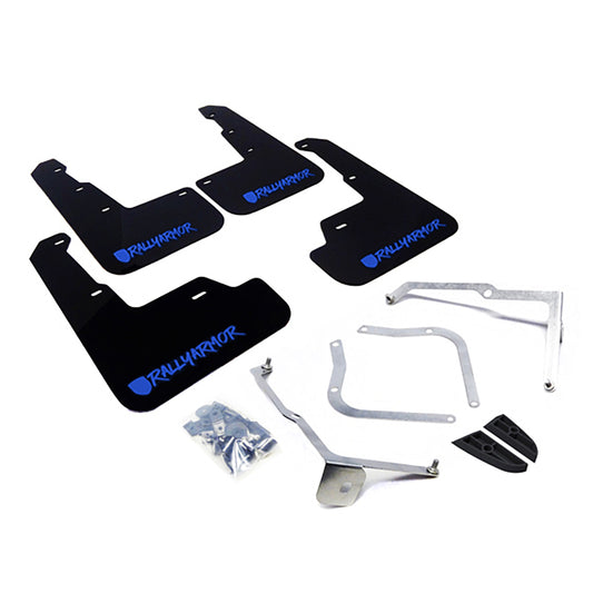 Rally Armor Black Mud Flap Blue Altered Font Logo for 15-21 Subaru WRX/STI