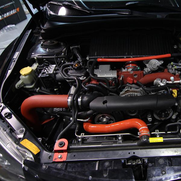 Mishimoto 08+ Performance Cold Air Intake Kit - Wrinkle Red for Subaru WRX/STI - view 4