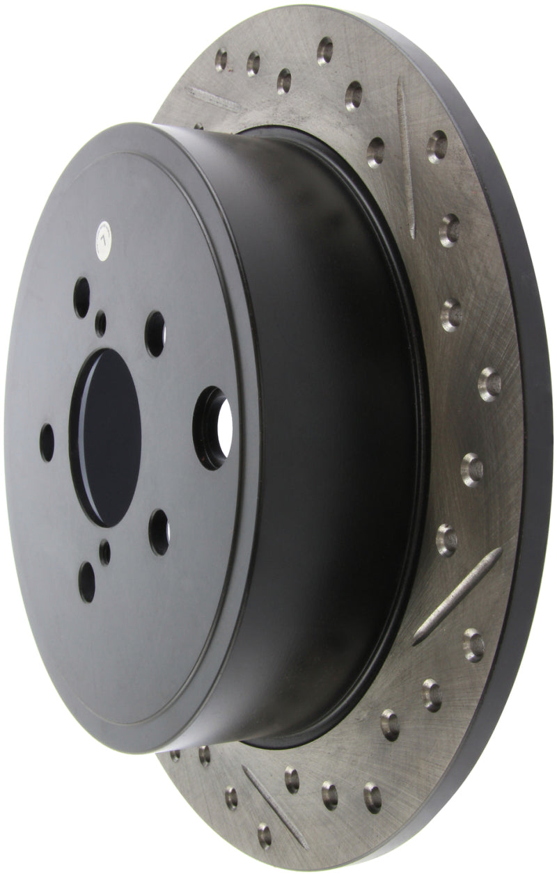 Stoptech Coupe Sedan Slotted Drilled Left Rear Rotor for 08-10 Subaru WRX/STI/Impreza - view 4