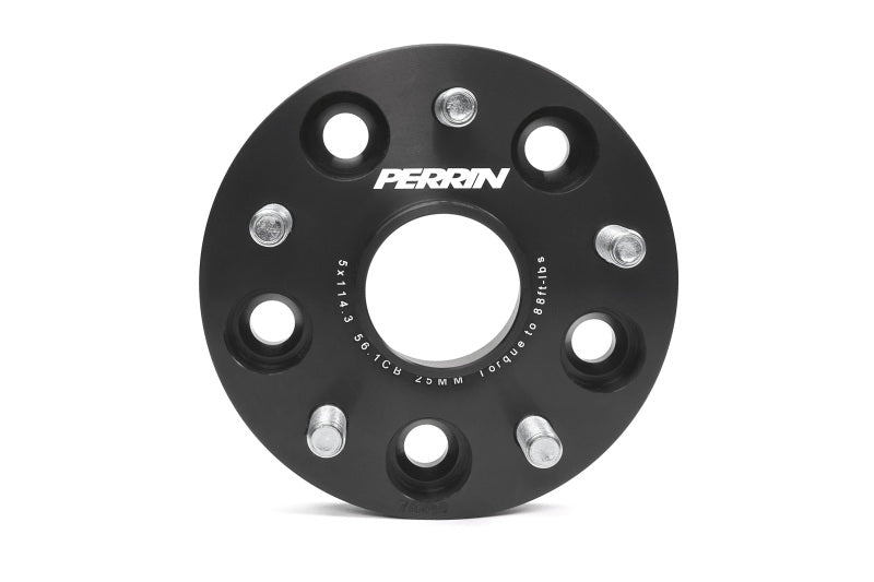 Perrin Performance PERRIN 25mm Wheel Spacers 5x114.3 BP with 56mm Hub - Black - view 3