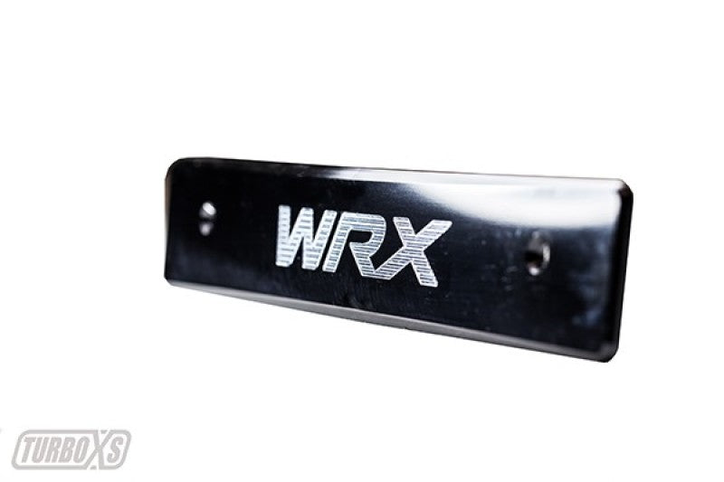 Turbo XS Billet Aluminum License Plate Delete Black Machined Logo for 08-14 Subaru WRX/STI - view 2