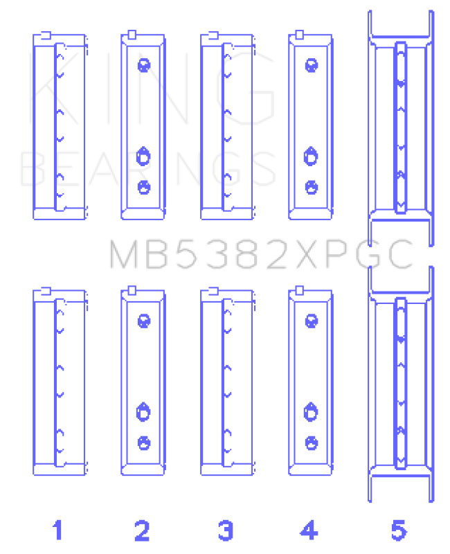 King Engine Bearings EJ20 EJ22 EJ25 Coated Crankshaft Main Bearing Set