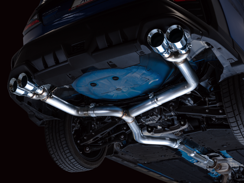 AWE Tuning + VB Track Edition Exhaust - Chrome Silver Tips for 2022 Subaru WRX - view 2