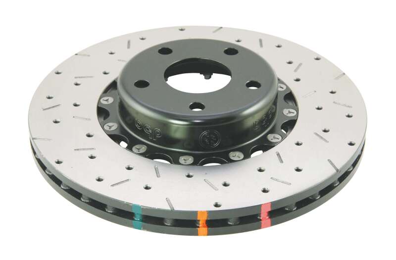 DBA 13+ FR-S 13+ BRZ Premium Front Drilled Slotted 5000 Series Rotor with Black Hat for 02-10 Subaru WRX